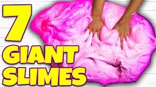 Slime 7 ways Giant DIY Slime compilation  How to make Fluffy Slime and Toothpaste Slime [upl. by Sivrahc]