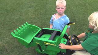 Peg Perego John Deere Pedal Front Loader Review [upl. by Eentruok166]