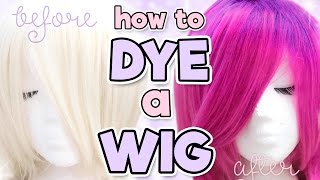 HOW TO DYE A SYNTHETIC WIG  Alexas Wig Series 7 [upl. by Nirehs]