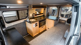 FULLY LOADED MICRO CAMPER VAN  FULL TOUR 2019 Ford Transit Connect [upl. by Eilra]