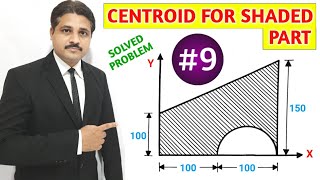 CENTROID SOLVED PROBLEM 9 IN ENGINEERING MECHANICS TIKLESACADEMYOFMATHS [upl. by Taggart749]