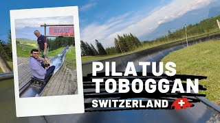 Longest Summer Toboggan Mountain Coaster run in Switzerland  Adventure at Mt Pilatus Luzern [upl. by Pierro]