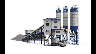 How Does A Concrete Batch Plant Work Belt Type Batching Plant 3D Working Video [upl. by Shaffert]