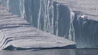 Large Iceberg Breaking near Ilulissat [upl. by Naillimxam85]