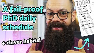 The PERFECT PhD daily schedule and clever habits [upl. by Nosyt]