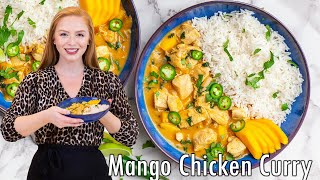 Mango Chicken Curry Recipe  EASY 30Minute Dinner [upl. by Atsedom]