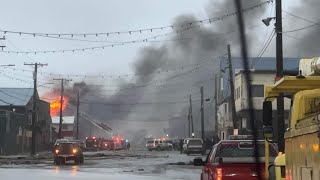 Bering Sea Restaurant fire Nome Alaska Front Street [upl. by Inwat]