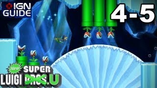 New Super Luigi U 3 Star Coin Walkthrough  Frosted Glacier 5 IceSlide Expressway [upl. by Fogel711]