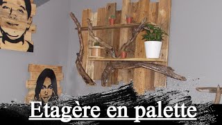 Etagère en palette et bois flotté design shelf in pallet and driftwood tutorial [upl. by Ylsew628]