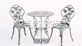 How to Assemble the Azuma Rose Cast Aluminium Outdoor Bistro Set [upl. by Erdne316]