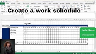 How to create a work schedule in Excel [upl. by Lonnie]