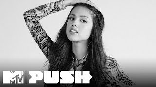 Olivia Rodrigo Performs drivers license amp deja vu  Exclusive Interview  MTV Push [upl. by Nosmirc]