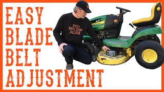 How To Adjust The Belt Tension On A Riding Lawn Mower [upl. by Akialam766]