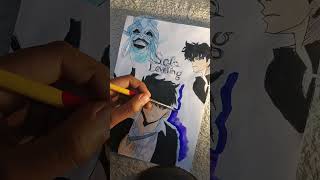 How To Draw jin woo watercolor anime viralvideo [upl. by Ander]