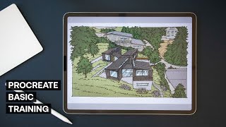 Intro to Sketching on the iPad for Architects  Beginner Procreate Guide [upl. by Arremat344]