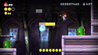 New Super Mario Bros U  Frosted GlacierGhost House Star Coin and Secret Exit Guide [upl. by Lanti794]