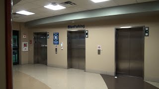 Loud Otis GEN2 Elevators at the Blue Parking Garage Kennestone Hospital Marietta GA [upl. by Creighton642]