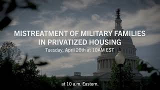 PSI Mistreatment of Military Families in Privatized Housing [upl. by Annyl]