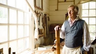 Colonial Williamsburg Hay Cabinet Shop Tour part 1 quotOutside the Shopquot [upl. by Rehtnug]