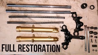 Vintage Motorcycle ForkFront End Rebuild  TS185 Restoration [upl. by Atinhoj]