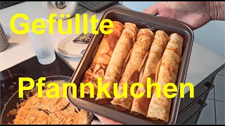 herzhafte gefüllte Pfannkuchen mit Frischkäse und Schinken [upl. by Suiraj]