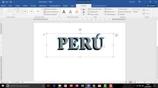 COMO HACER LETRAS 3D EN WORD 2016 [upl. by Notsnarc]