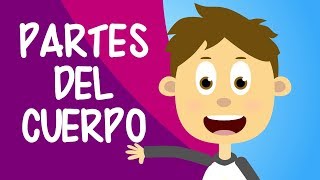 VOCABULARIO LAS PARTES DEL CUERPO HUMANO PARA NIÑOS  EN ESPAÑOL [upl. by Alston]