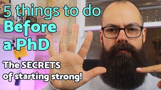 Before a PhD  5 secrets for starting strong [upl. by Valerle]