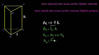 Prisma triunghiulară regulată formule  LectiiVirtualero [upl. by Anual]