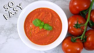 How to Make Tomato Sauce from Fresh Tomatoes Italian Style THE EASIEST WAY [upl. by Enomsed]