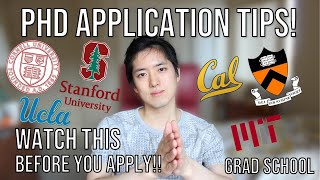 PhD Application Tips that got me into Stanford Berkeley MIT etc COMPREHENSIVE [upl. by Lanni]