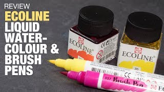 Review Ecoline Inks and Brush Pens [upl. by Ina374]