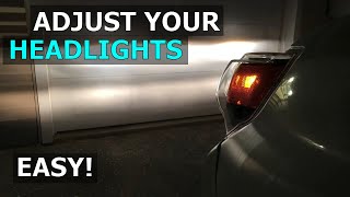 Adjust Your Headlights  2010  2024 5th Gen Toyota 4Runner [upl. by Yelyab]