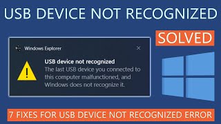 How to Fix USB Device Not Recognized Error on Windows 10 [upl. by Okier]