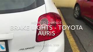 Toyota Auris  Changing Brake Lights [upl. by Neltiac]