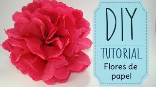 DIY Tutorial  Como hacer flores de papel Crepe o China  Kaele ☁ [upl. by Keelia]