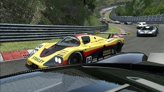 Onboard Mercedes Sauber C9 vs Race Cars amp Super Cars at Nordschleife [upl. by Griffith]