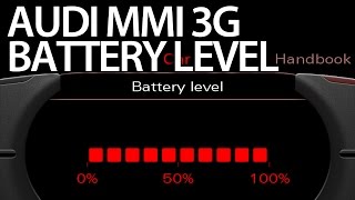 How to enable battery level Audi MMI 3G A1 A4 A5 A6 A7 A8 Q3 Q5 Q7 [upl. by Mitzl109]