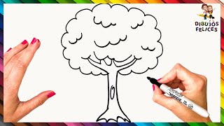 Cómo Dibujar Un Arbol Paso A Paso 🌳 Dibujo De Arbol [upl. by Inobe567]